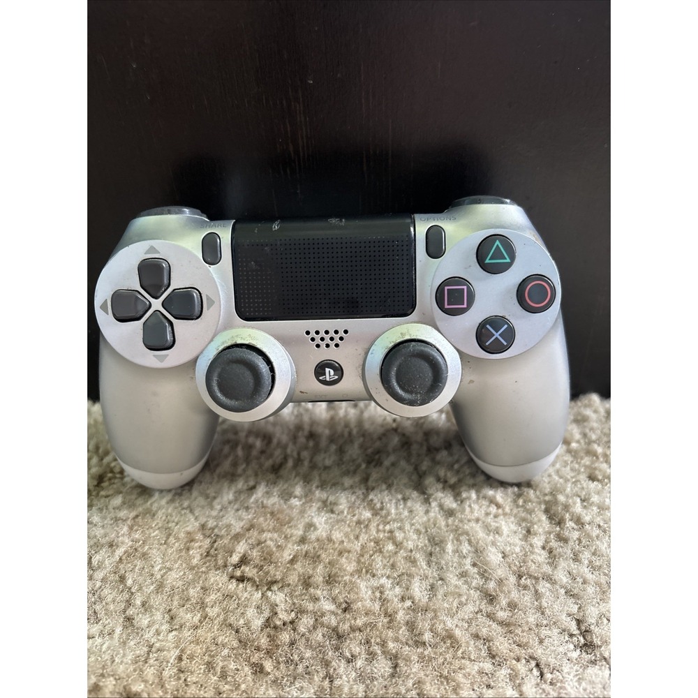 Sony DualShock 4 Controller Unisex OS Silver Good OEM Wireless PS4 CUH-ZCT2U